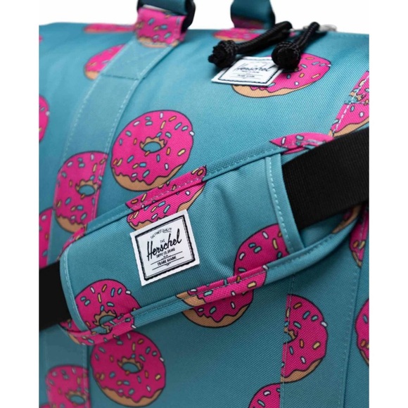 NEW Herschel Supply Co x The Simpsons Novel Homer Bart Simpson Donut Duffel Bag - Picture 12 of 15